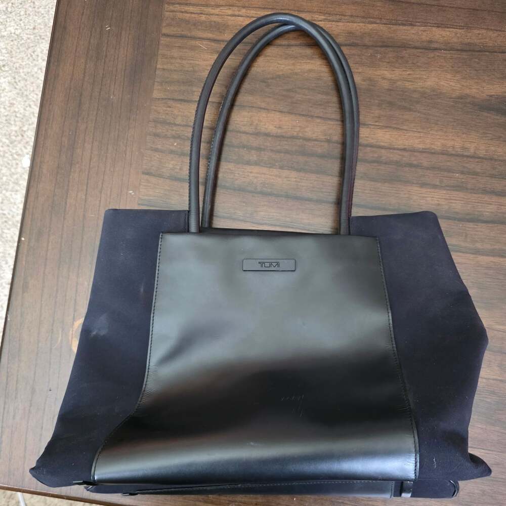 Tumi Black Nylon and Leather Trimmed Everyday Tote Bag